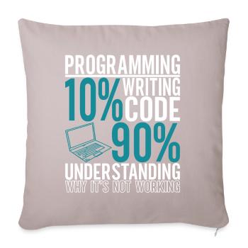 Programmer Computer Scientist - Sofa pillow with filling 45cm x 45cm - light taupe - Front