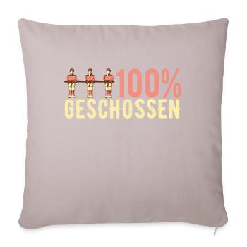 Tischfussball Tischkicker - Sofakissen mit Füllung 45 x 45 cm - helles Taupe - Vorne