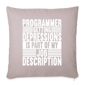 Programmer Computer Scientist - Sofa pillow with filling 45cm x 45cm - light taupe - Front