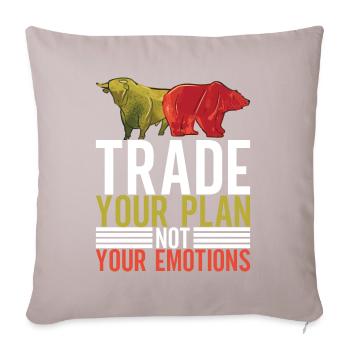 Actions Actionnaire Investisseur - Coussin et housse de 45 x 45 cm - taupe clair - Devant