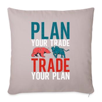Shares Shareholder Investor - Sofa pillow with filling 45cm x 45cm - light taupe - Front