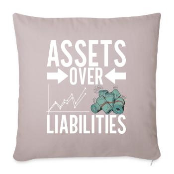Actions Actionnaire Investisseur - Coussin et housse de 45 x 45 cm - taupe clair - Devant