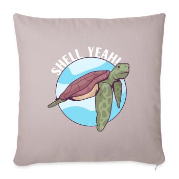 Tortue Tortue aquatique - Coussin et housse de 45 x 45 cm - taupe clair - Devant