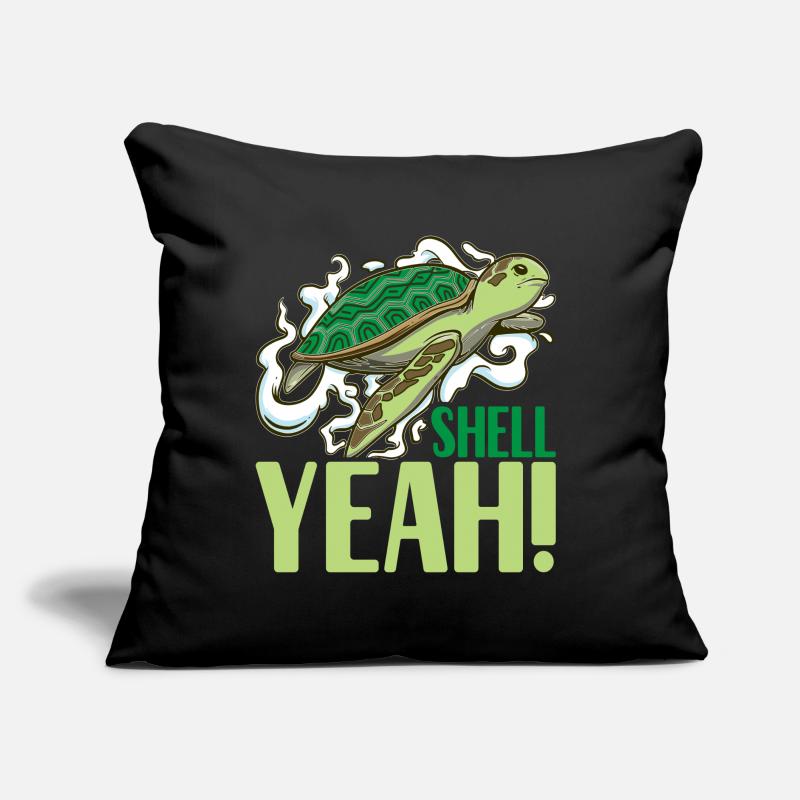 Turtle Turtle Aquatic turtle Sofa pillow with filling 45cm x 45cm