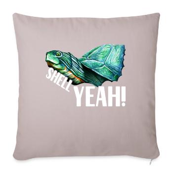Tortue Tortue aquatique - Coussin et housse de 45 x 45 cm - taupe clair - Devant