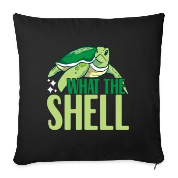 Tortue Tortue aquatique - Coussin et housse de 45 x 45 cm - noir - Devant
