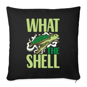 Tortue Tortue aquatique - Coussin et housse de 45 x 45 cm - noir - Devant