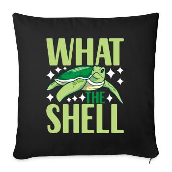 Tortue Tortue aquatique - Coussin et housse de 45 x 45 cm - noir - Devant