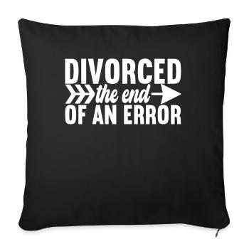 Divorce Divorced - Sofa pillow with filling 45cm x 45cm - black - Front
