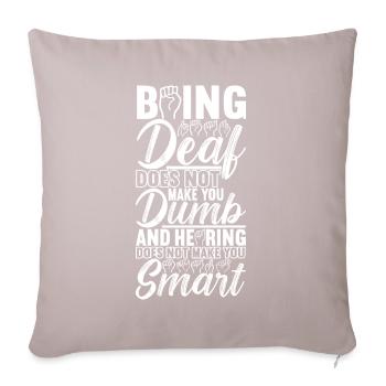 Deaf Deaf Mute Deaf - Sofa pillow with filling 45cm x 45cm - light taupe - Front