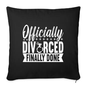 Divorce Divorced - Sofa pillow with filling 45cm x 45cm - black - Front