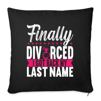 Divorce Divorced - Sofa pillow with filling 45cm x 45cm - black - Front