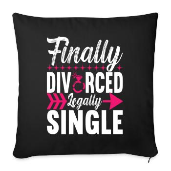 Divorce Divorced - Sofa pillow with filling 45cm x 45cm - black - Front