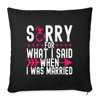 Divorce Divorced - Sofa pillow with filling 45cm x 45cm - black - Front