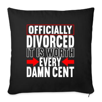 Divorce Divorced - Sofa pillow with filling 45cm x 45cm - black - Front