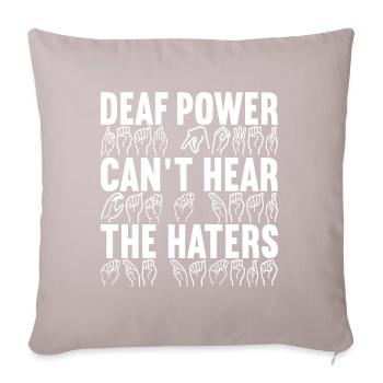 Deaf Deaf Mute Deaf - Sofa pillow with filling 45cm x 45cm - light taupe - Front