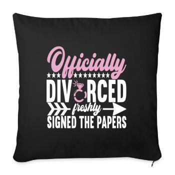 Divorce Divorced - Sofa pillow with filling 45cm x 45cm - black - Front