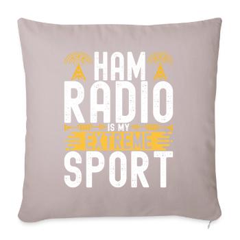 Ham Radio Ham Funker - Sofakissen mit Füllung 45 x 45 cm - helles Taupe - Vorne