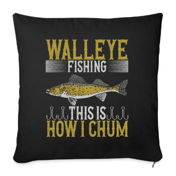 Anglers Fishing Fishermen - Sofa pillow with filling 45cm x 45cm - black - Front