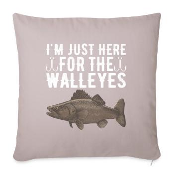 Walleye Fishing Anglers - Sofa pillow with filling 45cm x 45cm - light taupe - Front