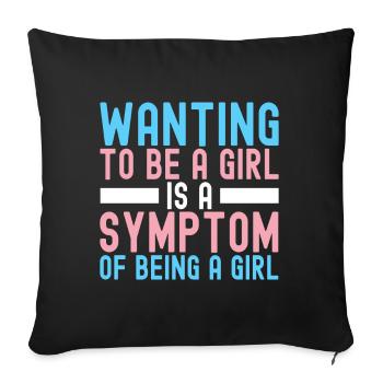 Transgender Trans LGBTQ - Sofa pillow with filling 45cm x 45cm - black - Front