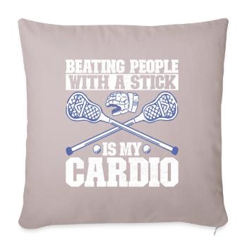 Lacrosse - Coussin et housse de 45 x 45 cm - taupe clair - Devant
