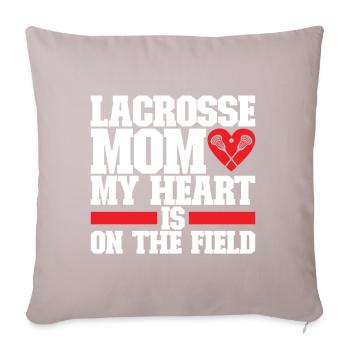 Lacrosse - Sofa pillow with filling 45cm x 45cm - light taupe - Front