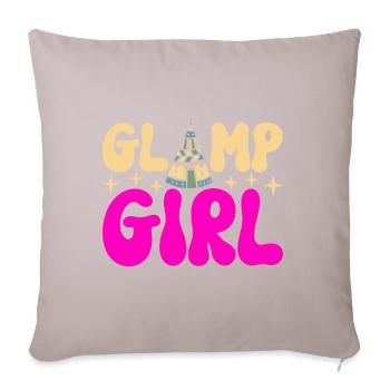 Glamping Glamper - Sofa pillow with filling 45cm x 45cm - light taupe - Front