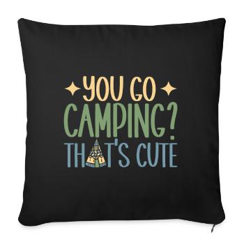 Glamping Glamper - Sofa pillow with filling 45cm x 45cm - black - Front