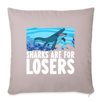 Mosasaurus Dinosaurier - Sofakissen mit Füllung 45 x 45 cm - helles Taupe - Vorne