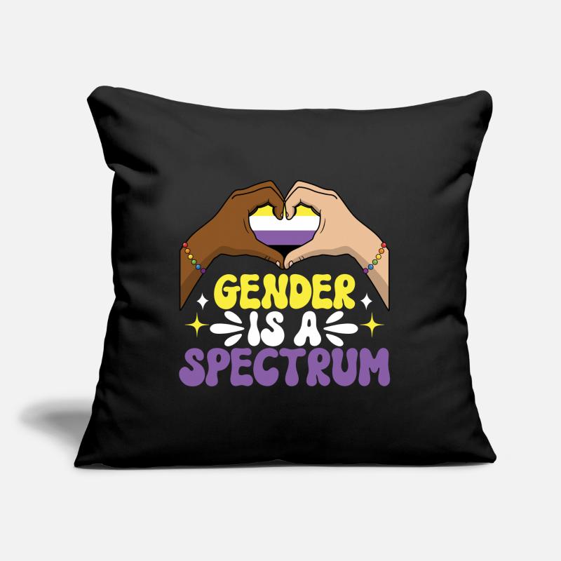 Non Binary Pride Genderqueer Sofakissen mit Füllung 45 x 45 cm