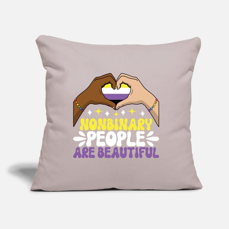 Non Binary Pride Genderqueer Sofa pillow with filling 45cm x 45cm
