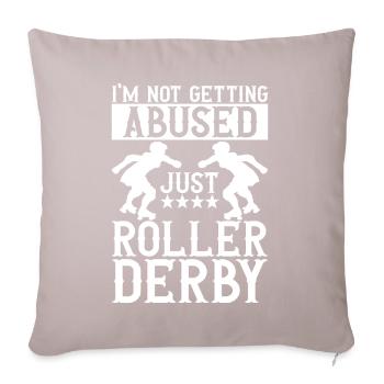 Roller derby - Sofa pillow with filling 45cm x 45cm - light taupe - Front