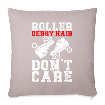 Roller Derby - Sofakissen mit Füllung 45 x 45 cm - helles Taupe - Vorne