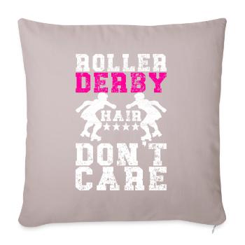 Roller derby - Coussin et housse de 45 x 45 cm - taupe clair - Devant