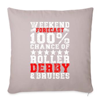 Roller Derby - Sofakissen mit Füllung 45 x 45 cm - helles Taupe - Vorne