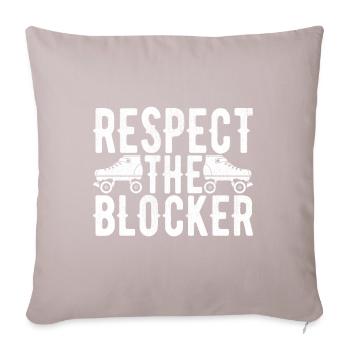 Roller derby - Coussin et housse de 45 x 45 cm - taupe clair - Devant