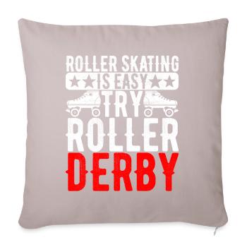 Roller Derby - Sofakissen mit Füllung 45 x 45 cm - helles Taupe - Vorne