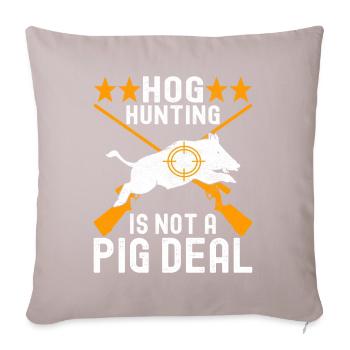 Hunters Wild Boar Hunting - Sofa pillow with filling 45cm x 45cm - light taupe - Front