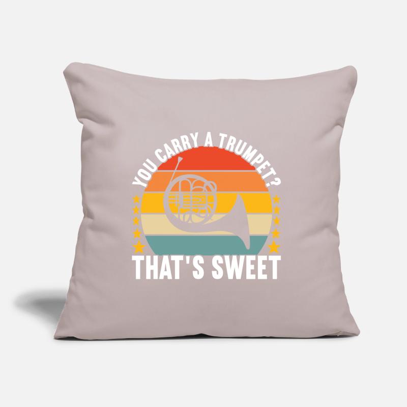 Cuivre à cor Coussin et housse de 45 x 45 cm