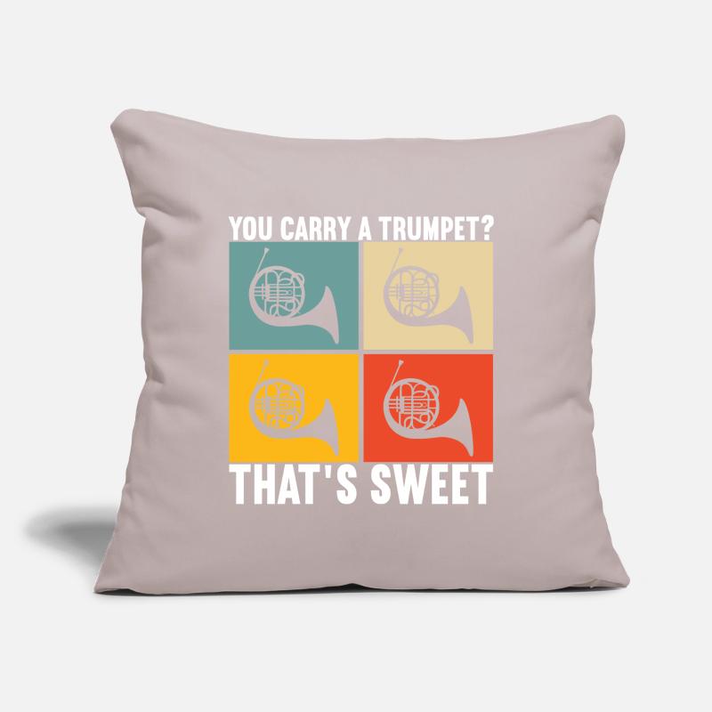 Cuivre à cor Coussin et housse de 45 x 45 cm