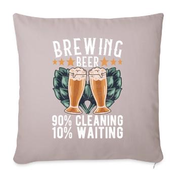 Beer Brewer Beer Brewing - Sofa pillow with filling 45cm x 45cm - light taupe - Front