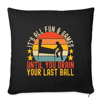 Pinball Flipper - Sofa pillow with filling 45cm x 45cm - black - Front