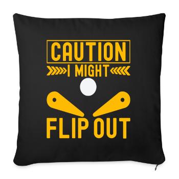 Pinball Flipper - Sofa pillow with filling 45cm x 45cm - black - Front