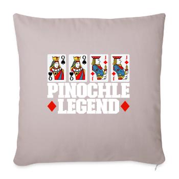 Jumelles Pinochle - Coussin et housse de 45 x 45 cm - taupe clair - Devant