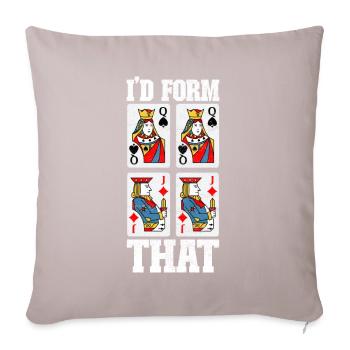 Jumelles Pinochle - Coussin et housse de 45 x 45 cm - taupe clair - Devant