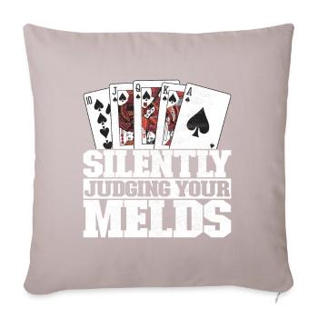Jumelles Pinochle - Coussin et housse de 45 x 45 cm - taupe clair - Devant
