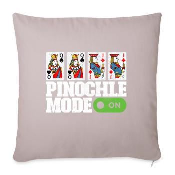Jumelles Pinochle - Coussin et housse de 45 x 45 cm - taupe clair - Devant