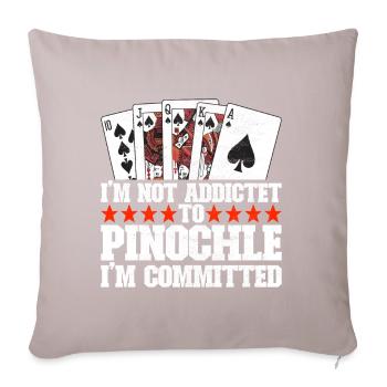 Jumelles Pinochle - Coussin et housse de 45 x 45 cm - taupe clair - Devant