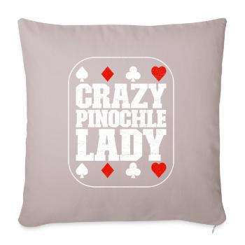 Jumelles Pinochle - Coussin et housse de 45 x 45 cm - taupe clair - Devant